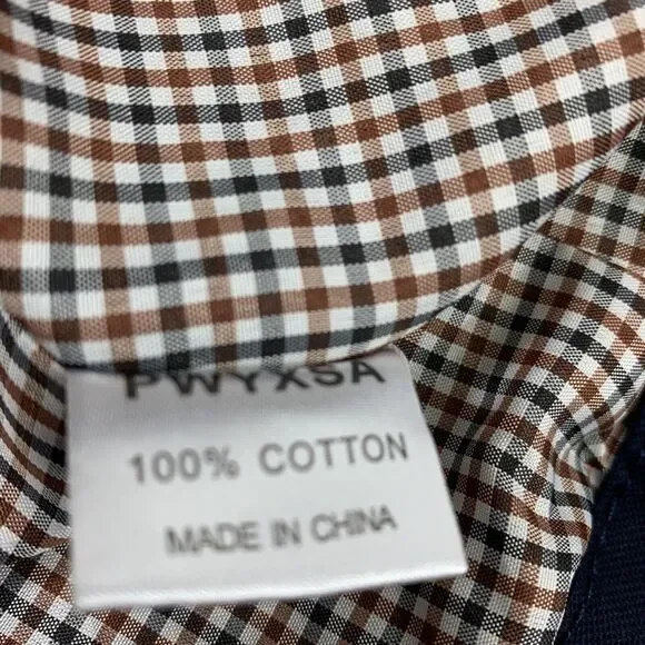 PWYXSA Jacket Mens XL Navy Blue Button Up Lightweight Coat Lined - Picture 15 of 15